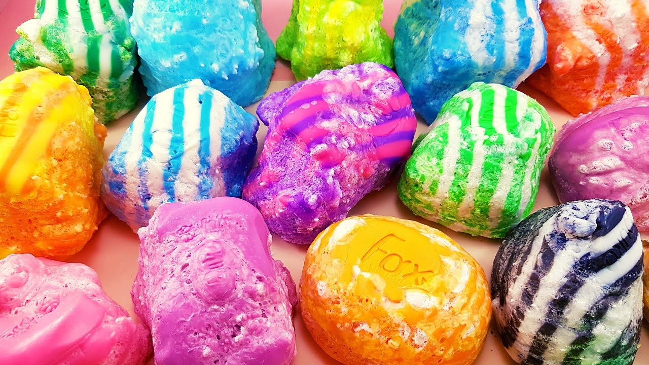 DRY MICROWAVE SOAP CUTTING🌳🌟SATISFYING VIDEO 😋/SUPER CRUNCHY no talking#asmrrelax