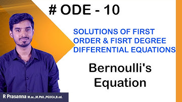 ODE 10 - Bernoulli