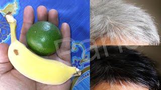 Only 1 weeks white hair turn black naturally only with banana | Medicine at home