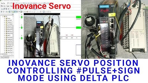INOVANCE SERVO POSITION CONTROLLING #PULSE+SIGN MODE USING DELTA PLC