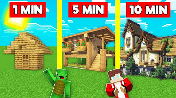 WODDEN HOUSE BUILD BATTLE CHALLENGE In Minecraft - NOOB VS PRO - Maizen Mizen Mazien Parody