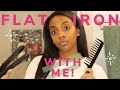 Flat Iron Texlaxed hair: Straighten My Hair with Me!