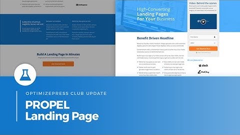 OptimizePress Club: Propel Landing Page