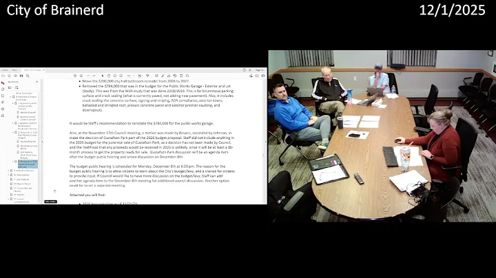 City of Brainerd - Personnel & Finance Committee - 12/1/2025