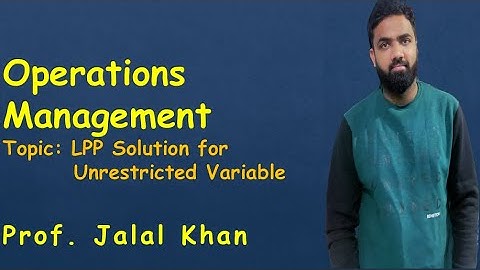 LPP Solution for Unrestricted Variable