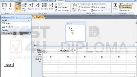 Open the FinalPrice query and insert a calculated field named VatValue that will multiply the...