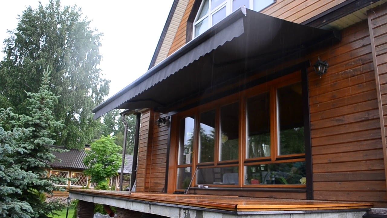 Установка маркизы - YouTube