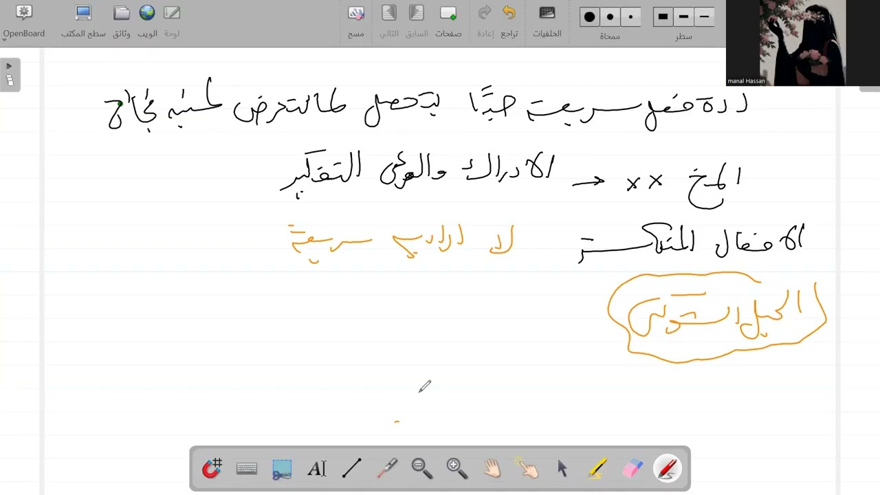 الفعل المنعكس والفعل الواعى