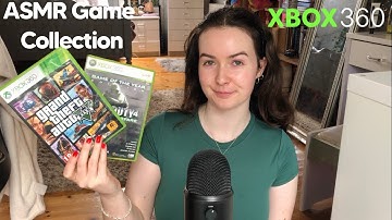 ASMR || My XBOX 360 Game Collection 🎮 (close whispers, sticky tapping)