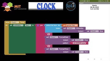 SpLit #25 Cara Membuat Clock, Day & Date Pada App Inventor