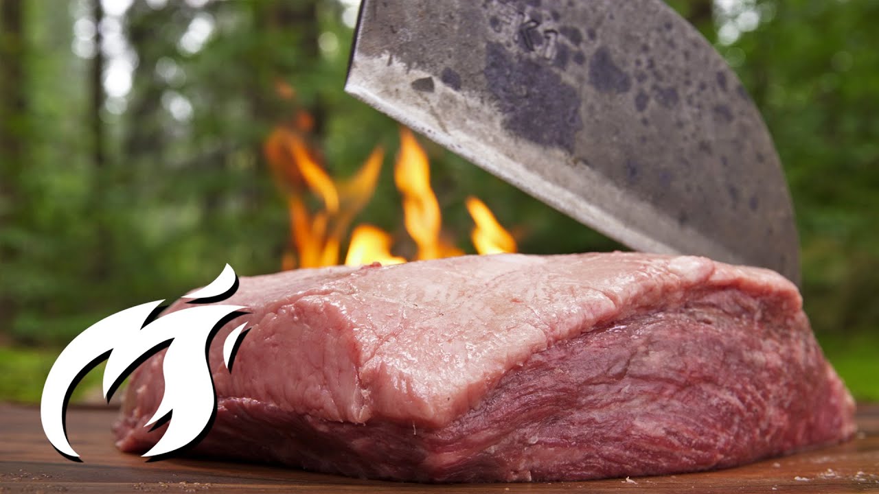 Monster Picanha am Stück im Wald frittiert! Fire Kitchen ASMR 🔥🔥🔥