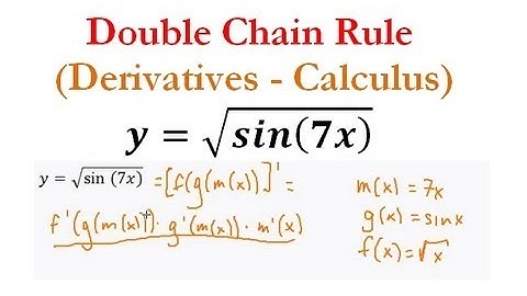 Calculus - Double CHAIN RULE - find the derivative: Quick Explanation!
