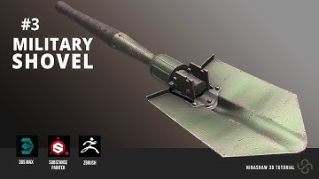 3dsMax Tutorial | Modeling and Texturing a Military Shovel - Part 3 [Unwrap]