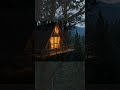 Yağmurlu Akşamda Orman Evi 🌲 Forest Cabin in a Rainy Evening  #relaxingvideo #asmrsounds #natural