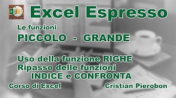 La Funzione PICCOLO e la Funzione GRANDE Excel, Excel Espresso