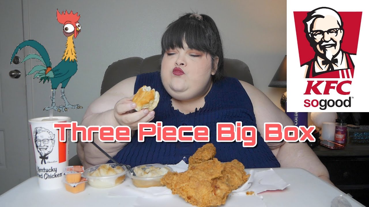 KFC 3 Piece Chicken Big Box Mukbang - YouTube