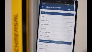 Safety light grid SLC440/COM with Bluetooth interface and APP