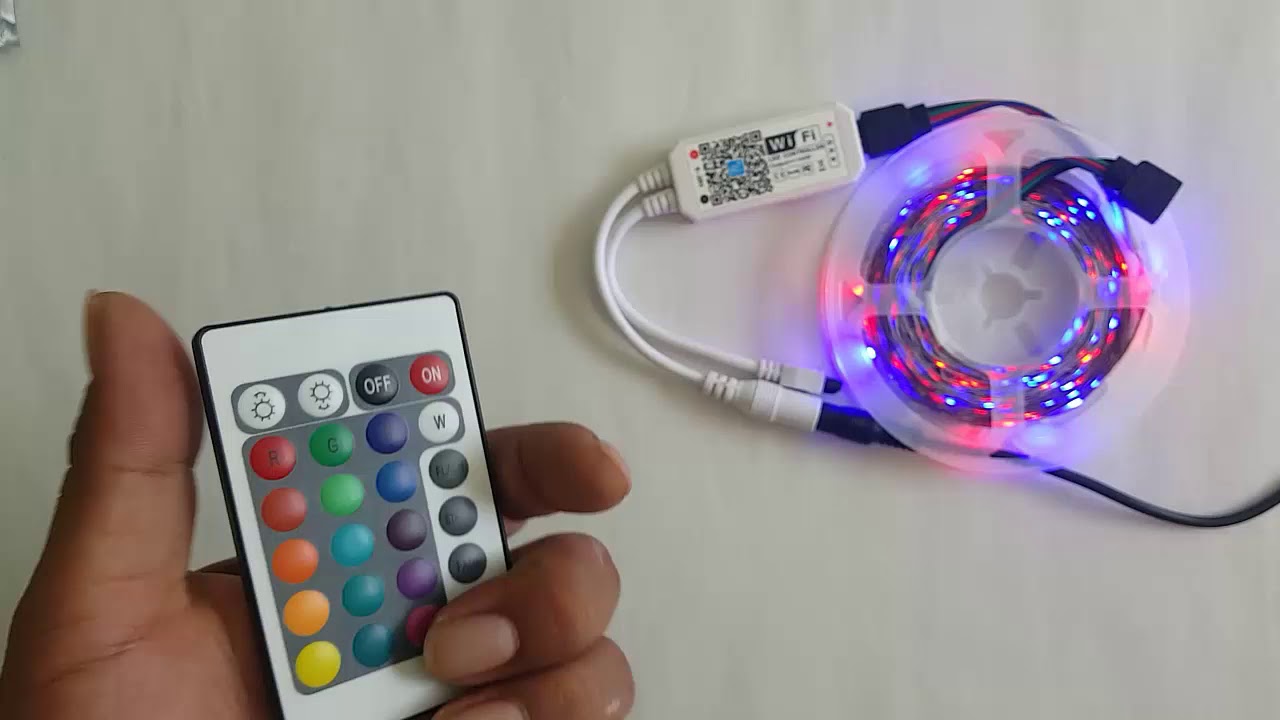 tira LED RGB con APP - YouTube