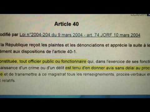 Article 40 du code de procédure pénale: Me Thierry Vallat sur TF1