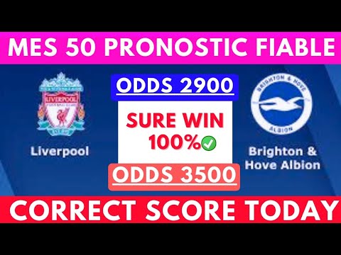 PRONOSTIC FOOT:MES PRONOSTIC FOOTBALL AUJOURDHUI ( première League ) CORRECT SCORE