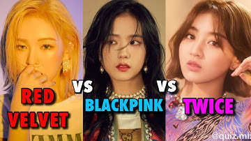 ranking Red Velvet vs Blackpink vs Twice in different categories