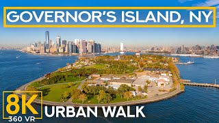 Governors Island 8K Onewheel Ride | NYC 360° VR Waterfront Views with Real City Sounds