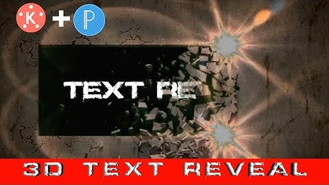 3D TEXT REVEAL | Kinemaster tutorial | Royal tech official