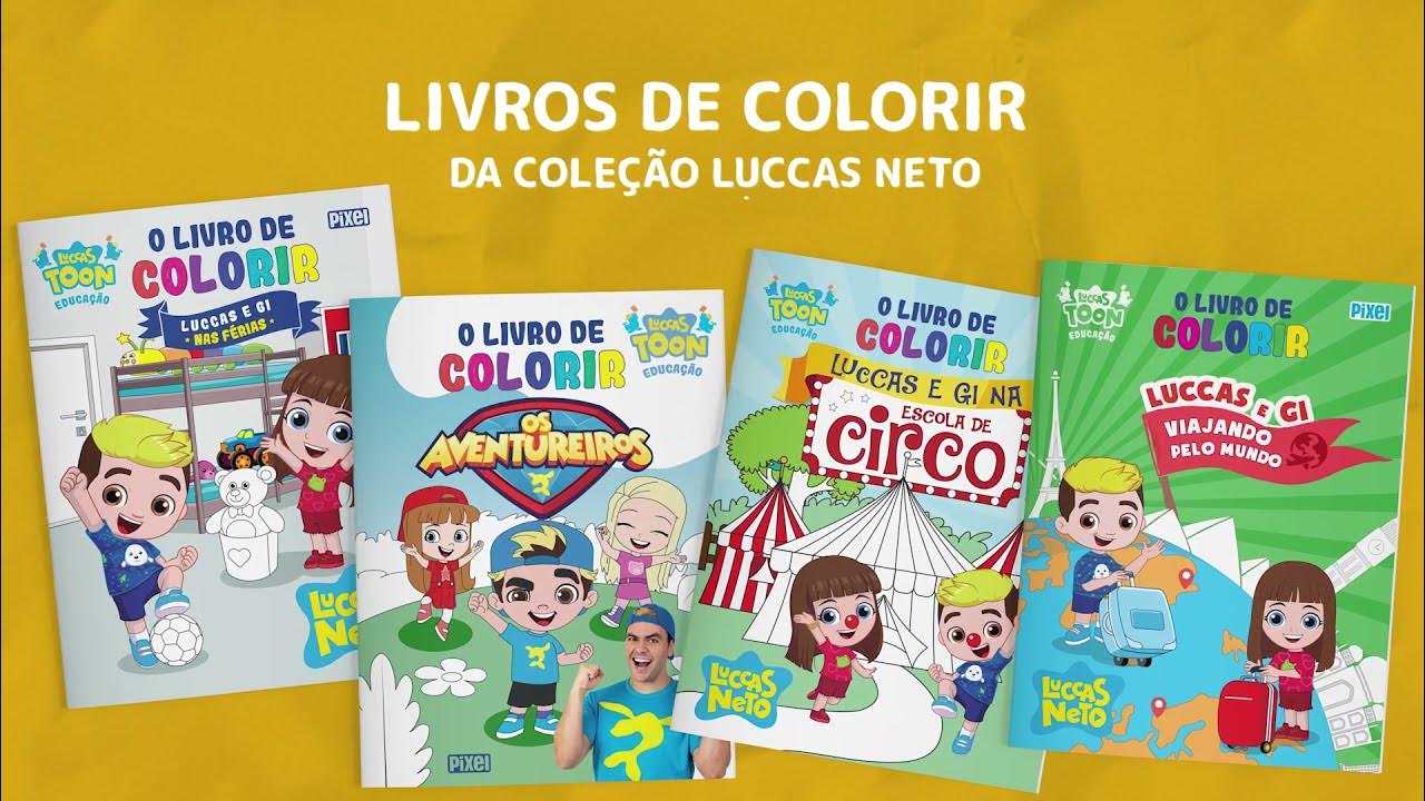 O livro de colorir Luccas e Gi nas férias