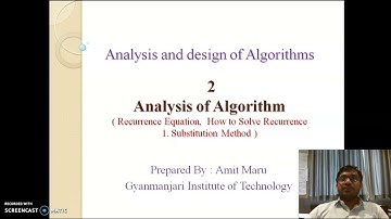 Solving Recurrence Equation By Forward and Backward Substitution Method