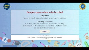 Sample space when a die is rolled