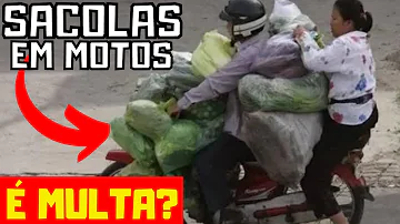 Pode levar sacola no guidão da moto?