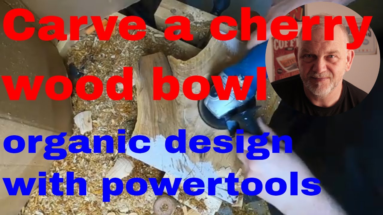 How I carve a cherry wood bowl with powertools and organic design