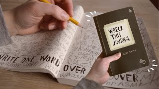 Wreck This Journal ASMR | marker, pen, sharpie, pencil writing sounds - No Talking