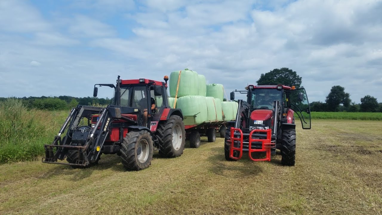 Ballen Fahren & Ballen Laden| Case IH 856 Xl Plus & Case IH Farmall 95a| Twist/Emsland