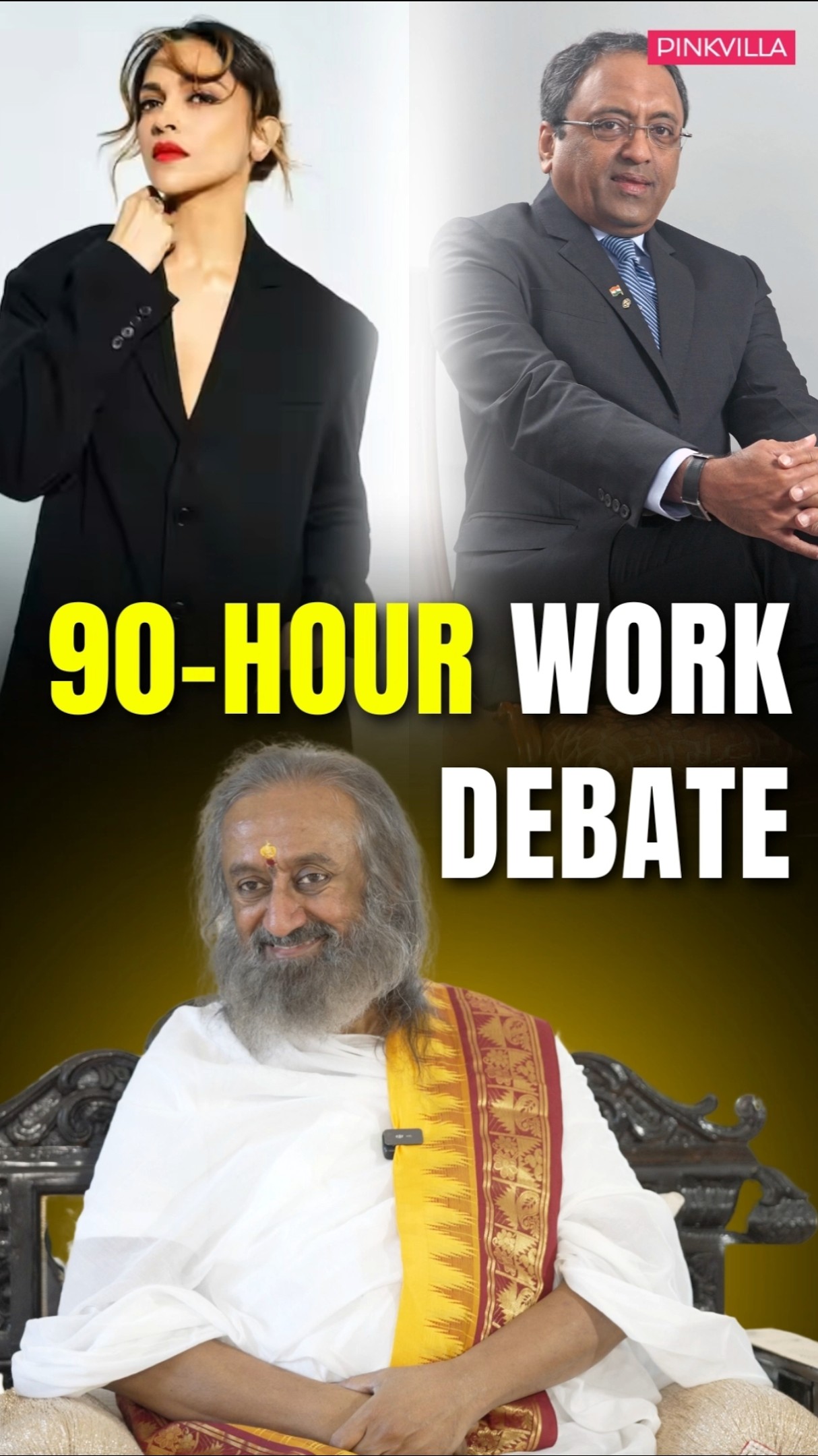 Deepika Padukone VS L\u0026T Chairman 90 Hour Work Debate: Gurudev Sri Sri Ravi Shankar COMMENTS #shorts