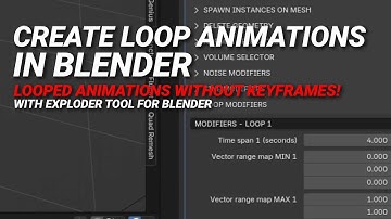 Blender looping animations tutorial | No keyframes | Exploder Tool | #b3d #blendertutorial #blender