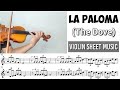 Free sheet  la paloma the dove  violin cover with sheet music