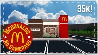 No Gamepass McDonald's 🍔🍟 | 35k | Speedbuild & Tour | Roblox Bloxburg | Tapioca