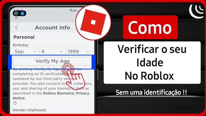 Como Verificar a Idade no Roblox. #robloxstory #robloxedit #robloxtikt