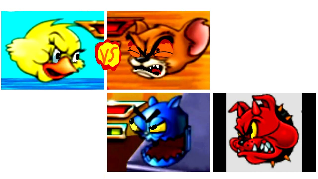 Tom and Jerry War of the Whiskers tournament Duckling vs Monster Jerry