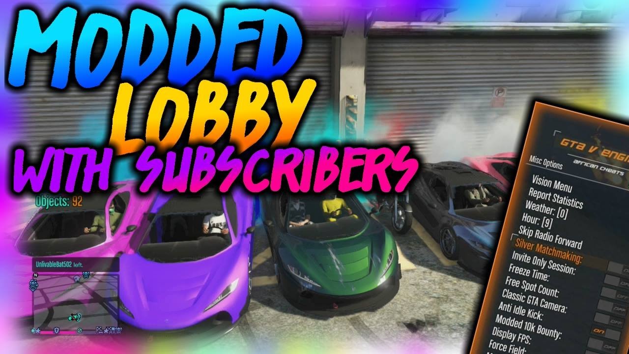 GTA 5 - FUN MODDED LOBBY WITH SUBSCRIBERS [PUBLIC LOBBY]