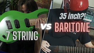 7 String Vs Baritone Guitar Resimi
