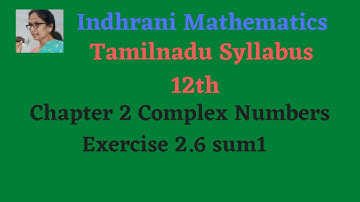 Tamilnadu stateboard syllabus 12th chapter 2  Exercise 2.6 sum1