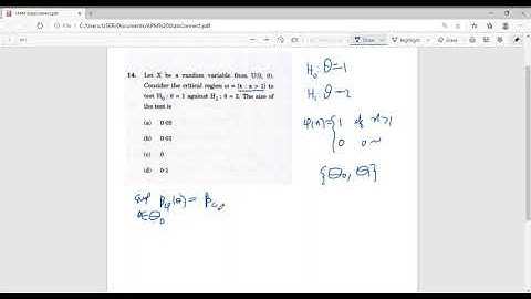 ISS 2019 Paper 2 | Question from Testing of Hypothesis | Q. no. 14 | APMSC