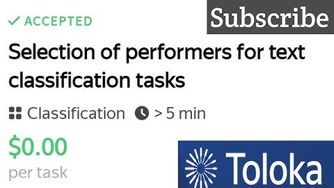 Selection of performers for text classification tasks || Exam || #toloka