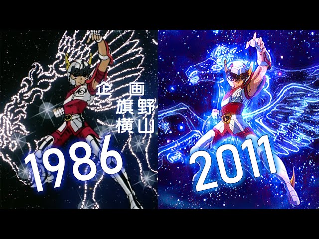 Saint Seiya Pegasus Fantasy Comparison | Classic VS Pachinko Remake (1080p 60fps) CR 聖闘士星矢 class=