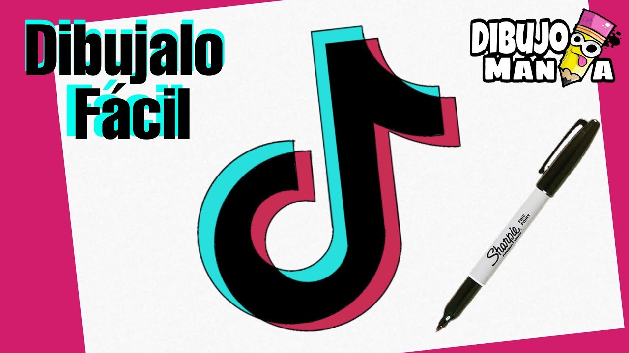 COMO DIBUJAR EL LOGO DE TIK TOK FÁCIL Y PASO A PASO | how to draw tik