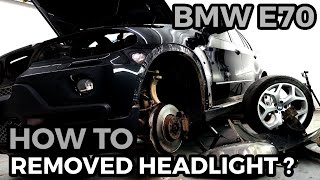 Headlight restoration: DRY SANDING and How to removed headlight BMW E70