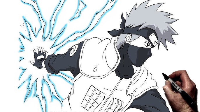 How to Draw Kakashi Hatake from Naruto - DrawingNow