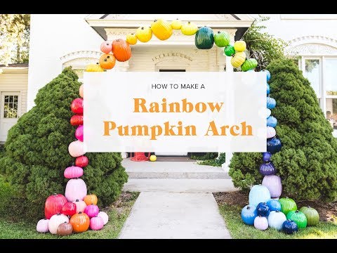 Video: Colorful Halloween Pumpkin Arch To Make Yourself